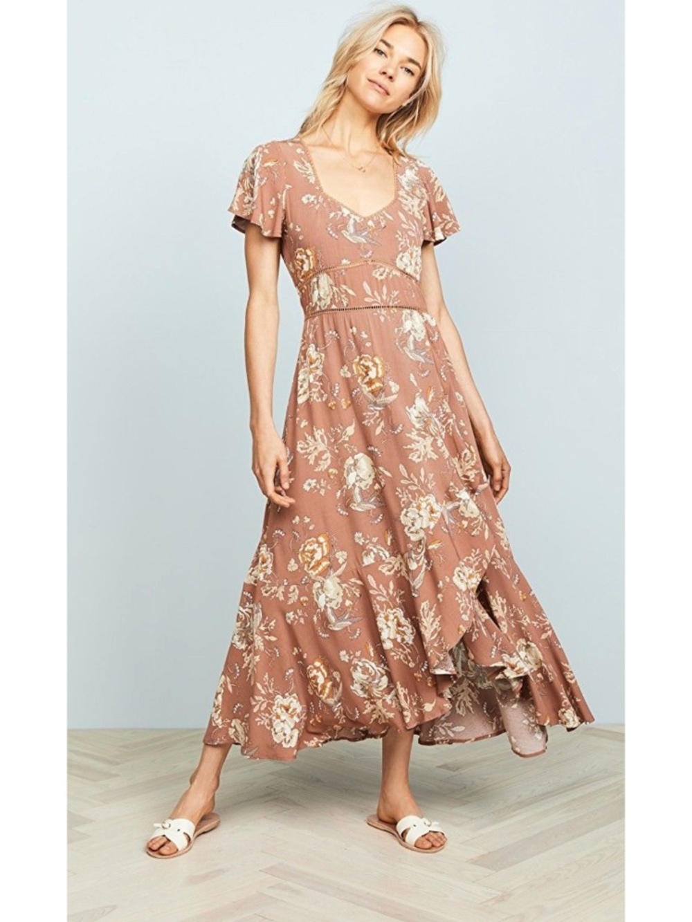 Spell and the Gypsy Collective Rosa Midi Floral Bohemian Dress XS